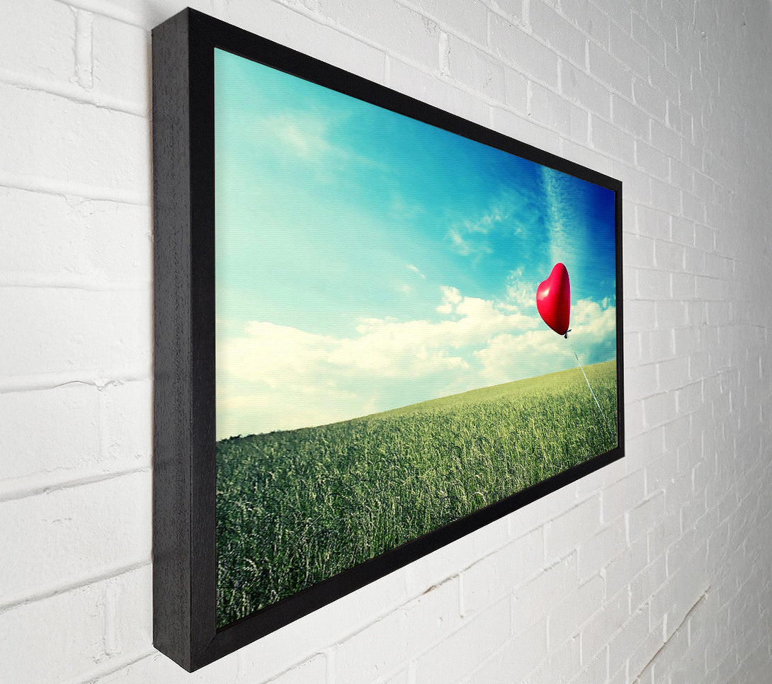  A Canvas Print of Alone Heart Flying Canvas Print