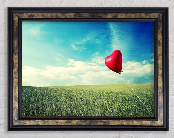 Alone Heart Flying Framed Print