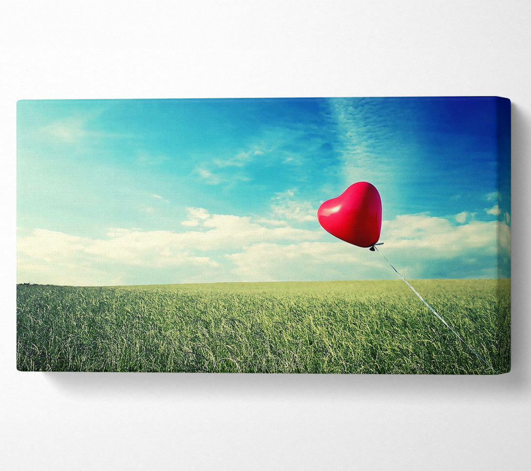  A Canvas Print of Alone Heart Flying Canvas Print