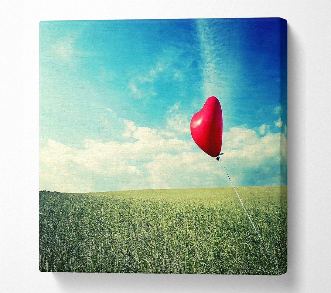  A Canvas Print of Alone Heart Flying Canvas Print