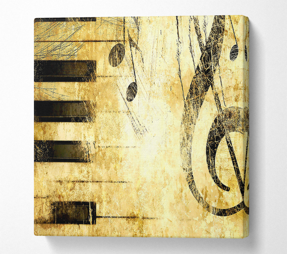  A Canvas Print of Old Music Score Background Canvas Art