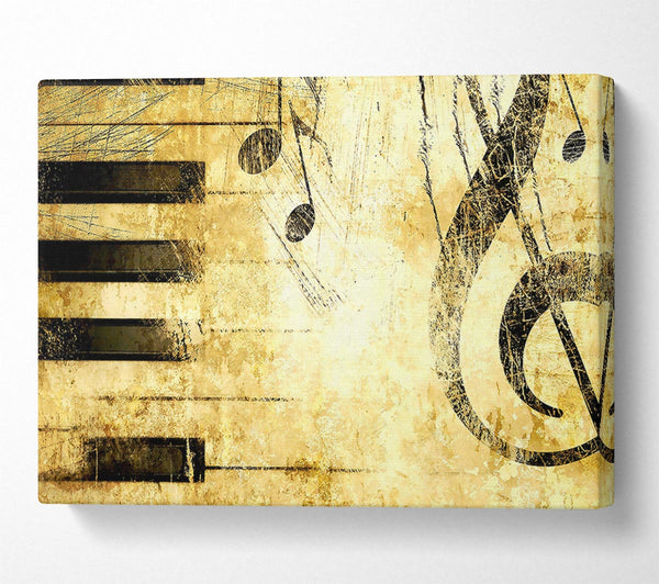  A Canvas Print of Old Music Score Background Canvas Art