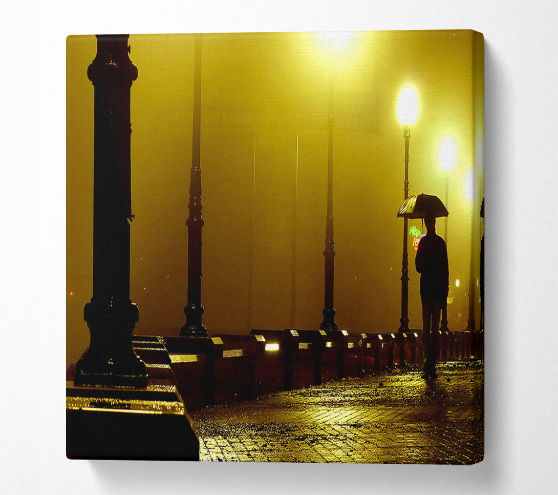  A Canvas Print of Alley Night Canvas Art