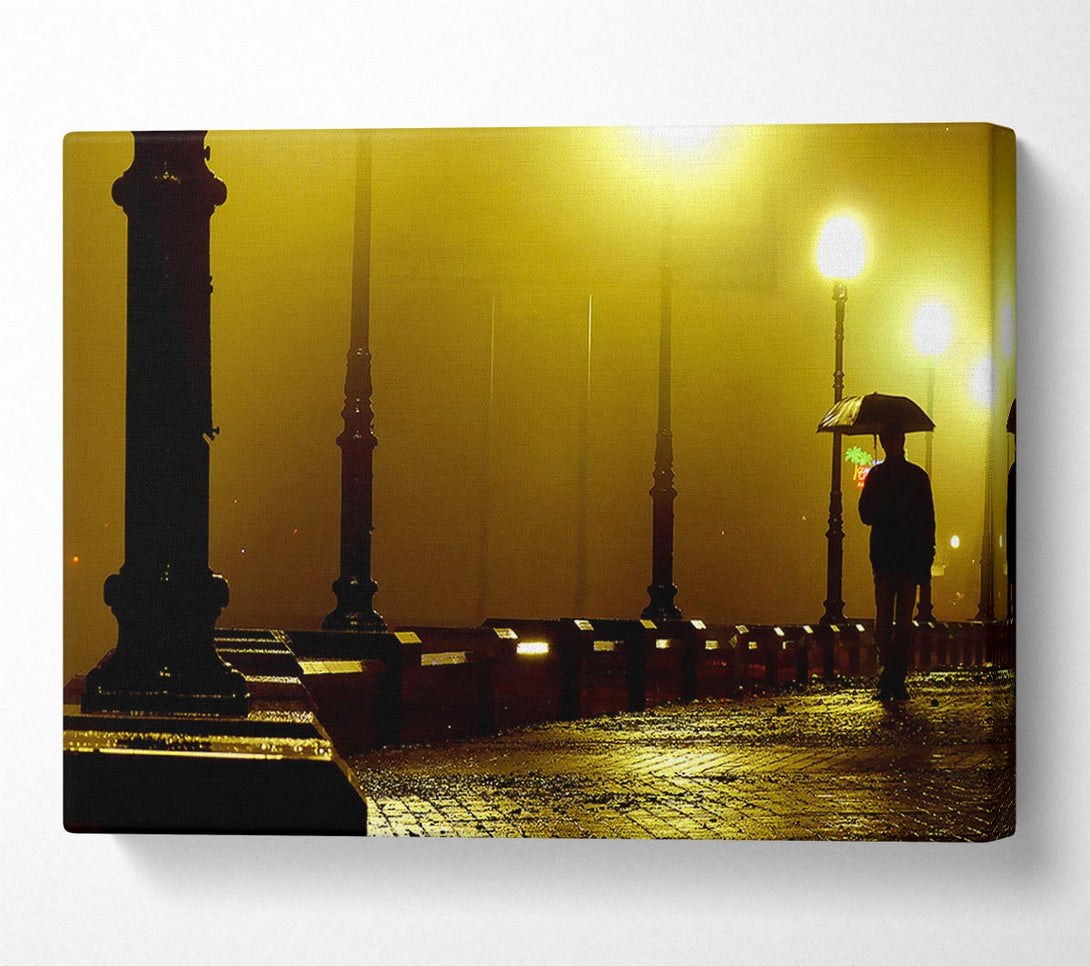  A Canvas Print of Alley Night Canvas Art