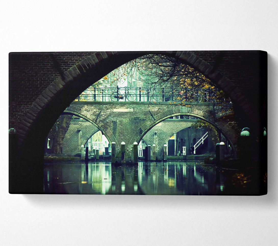  A Canvas Print of River And Bridges Canvas Print
