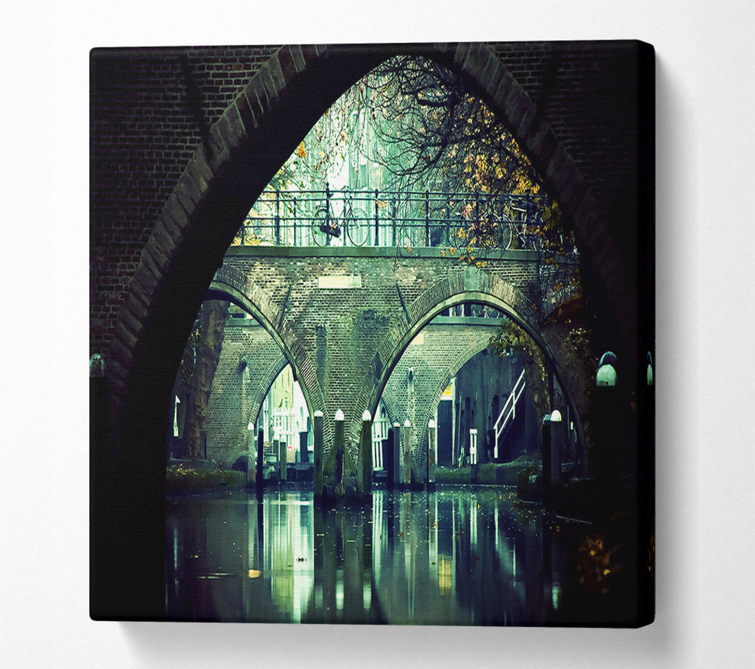  A Canvas Print of River And Bridges Canvas Print