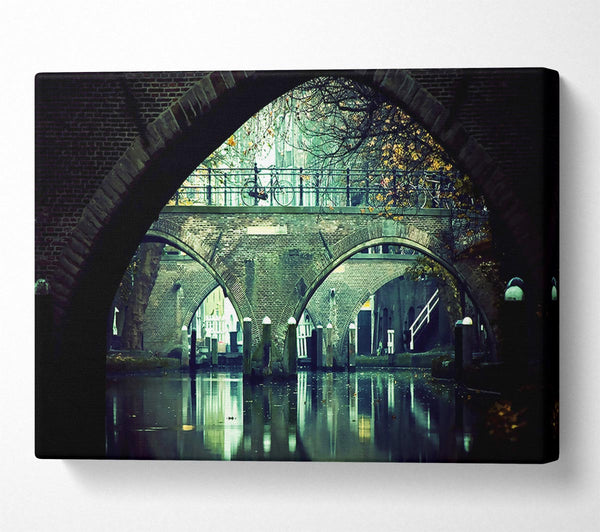  A Canvas Print of River And Bridges Canvas Print