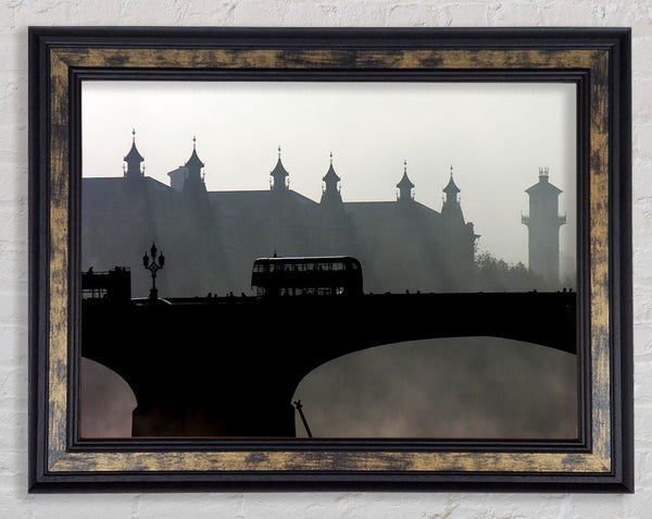 City Temple Bus Framed Print