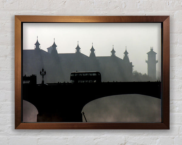 City Temple Bus Framed Print