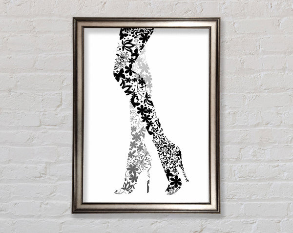 Flower Legs B n W Framed Print