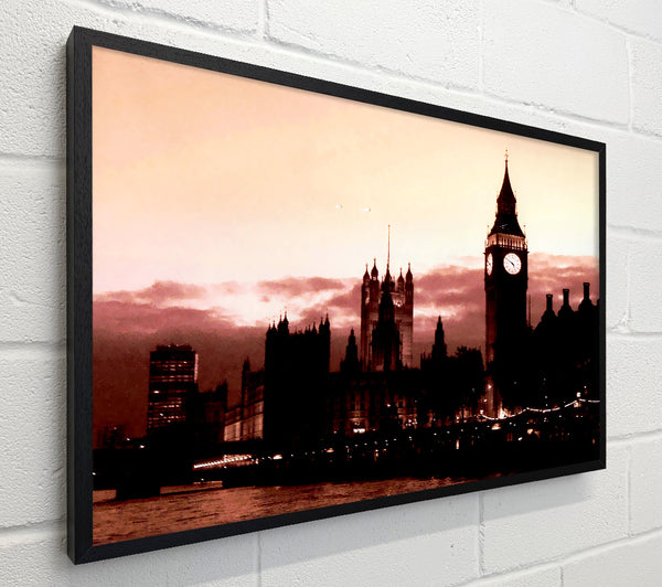 London Big Ben St Pauls Retro