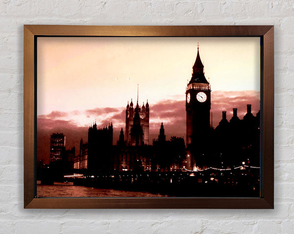 London Big Ben St. Pauls Retro