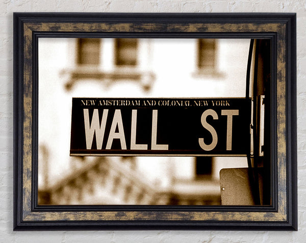 New York City Wall Street Framed Print