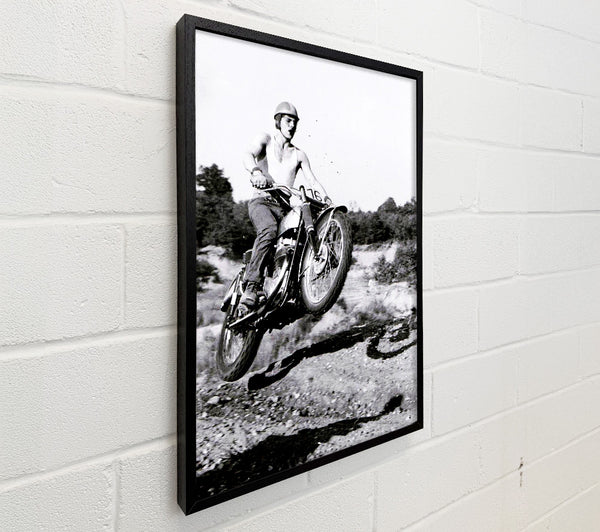 Retro Motorcross Wheelie