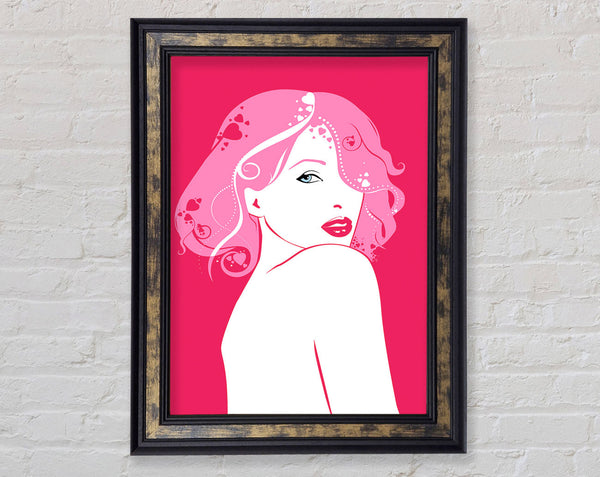 Shocking Pink Female Framed Print