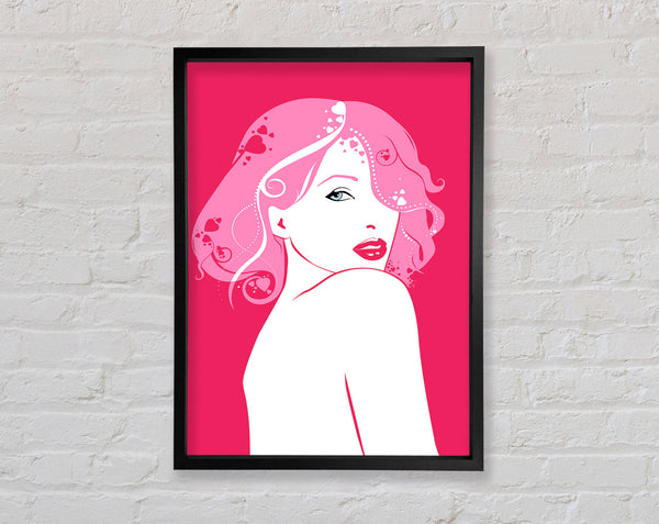 Shocking Pink Female Framed Print