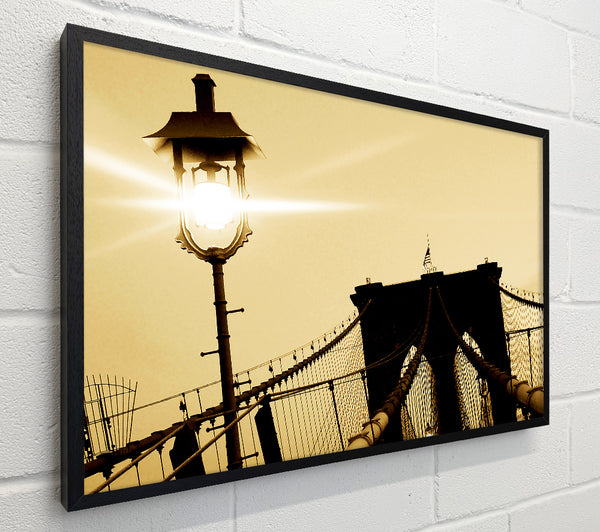 Brooklyn Bridge Street Light Retro