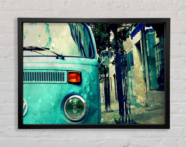 Retro Vw Camper Van Framed Print