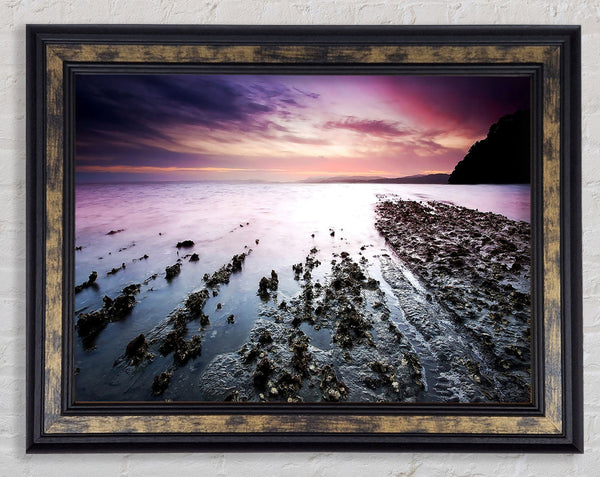 As The Ocean Meets The Land Framed Print