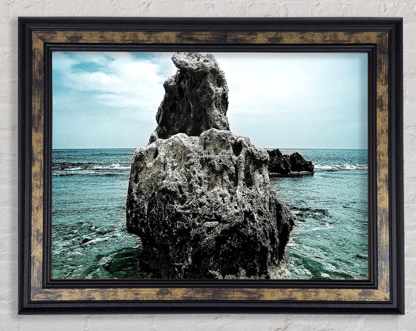 Big Rock Denia Beach Spain Framed Print