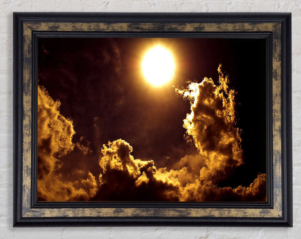 Golden Clouds Framed Print
