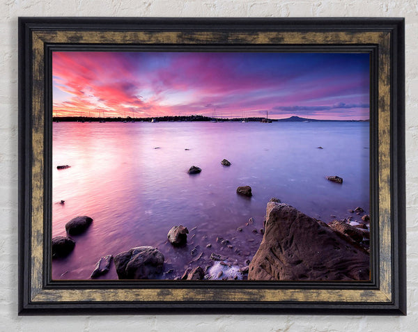 Half Moon Bay Sunset Framed Print