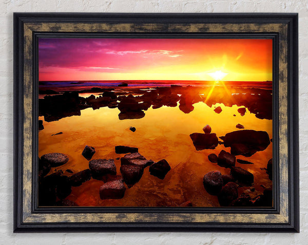 Beautiful Orange Rocky Skies Framed Print