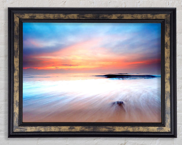 Movement Of The Ocean Sand Framed Print