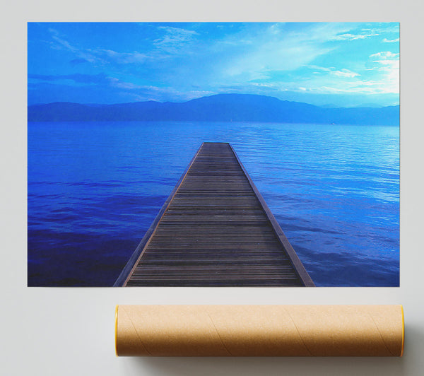 Wooden Bridge To The Sea Print