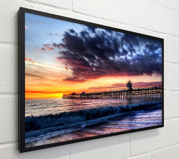 Pier Sunset Ocean