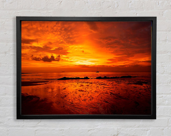 Atemberaubender Sonnenuntergang am Strand