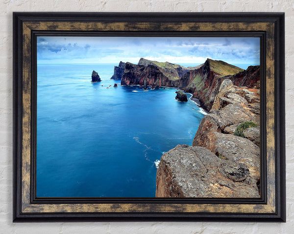 Coast Panoramic View Framed Print