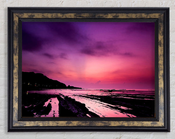 Purple Night Sky Framed Print