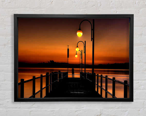 Pier Sonnenuntergang Orange