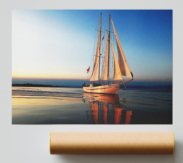 Refections Of The Sail Boat Giclee Print
