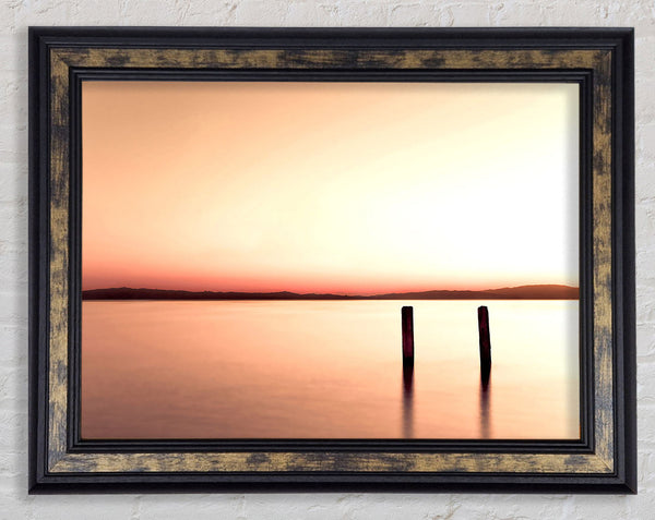 Love At First Sight Peach Framed Print