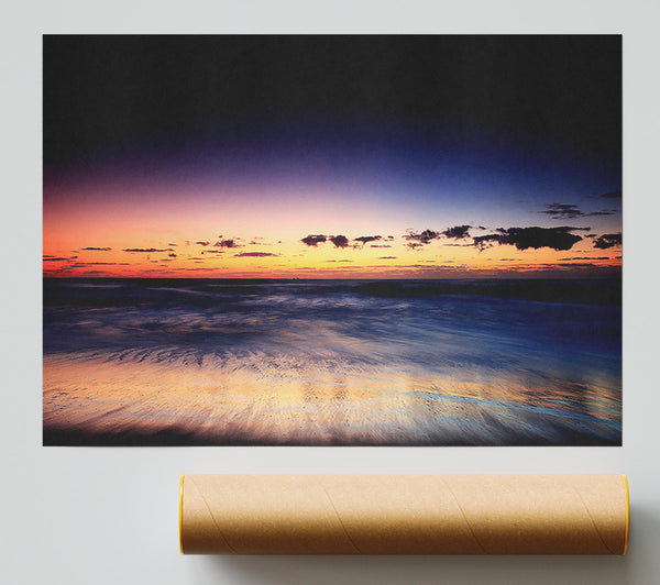 Ocean Beach At Twilight Print