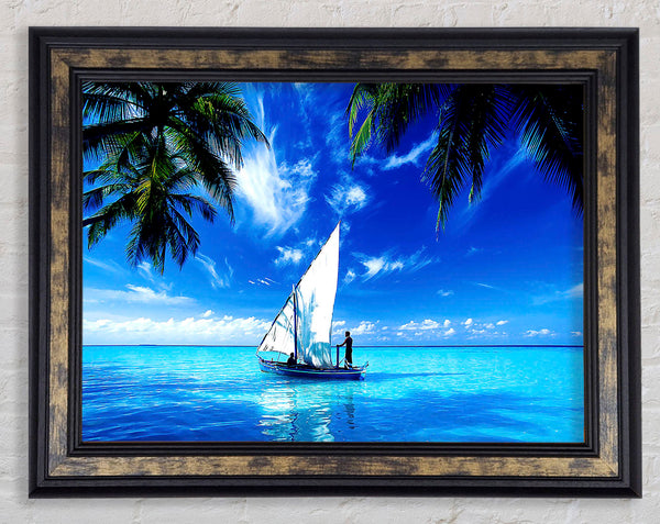 Sailing Over The Indian Ocean Framed Print