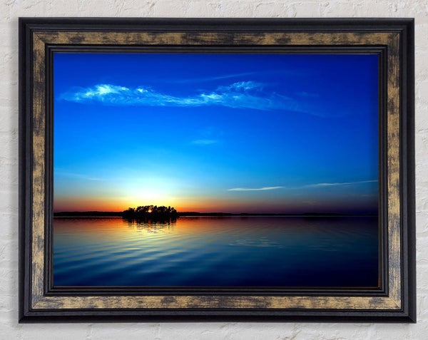Blue Sunset Framed Print