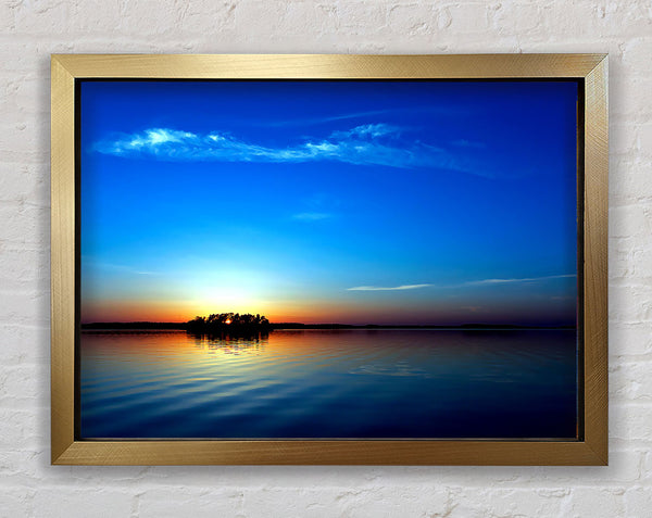Blue Sunset Framed Print