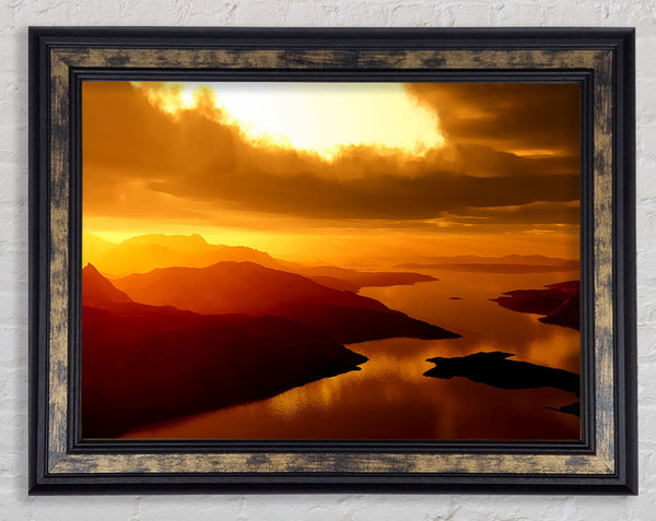 Calm Ocean Islands Framed Print