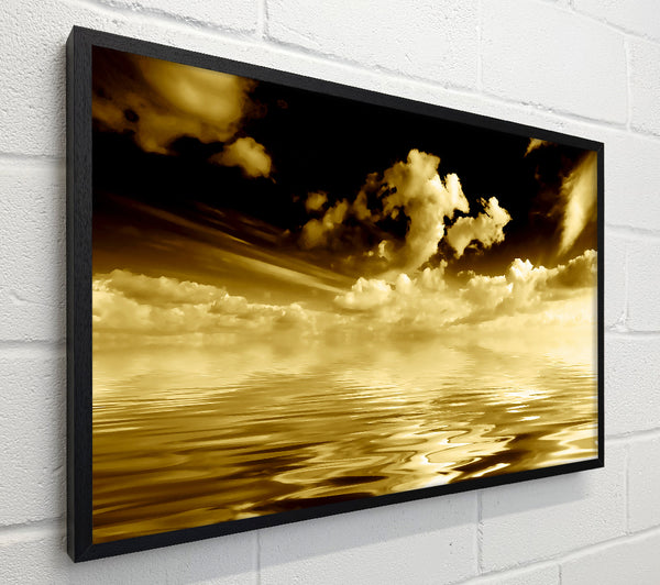 Dramatic Ocean Clouds Brown