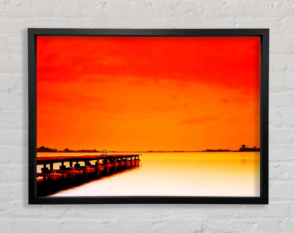 Perfekter Orange Boardwalk
