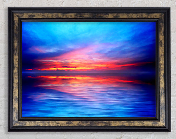 The Oceans Mirror Sky Framed Print