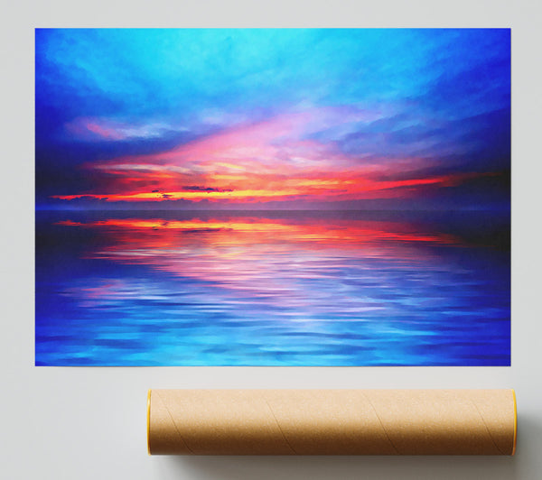 The Oceans Mirror Sky Poster