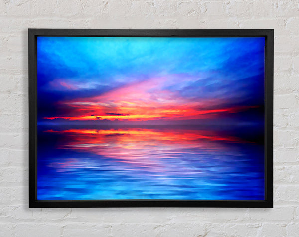 The Oceans Mirror Sky Framed Print