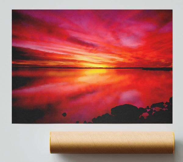 Peaceful Ocean Skies Giclee Print