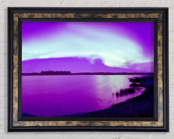 Purple Northern Lights Framed Print