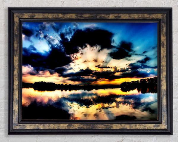 Blue Ocean Cloud Formation Framed Print