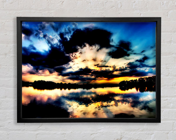 Blue Ocean Cloud Formation Framed Print